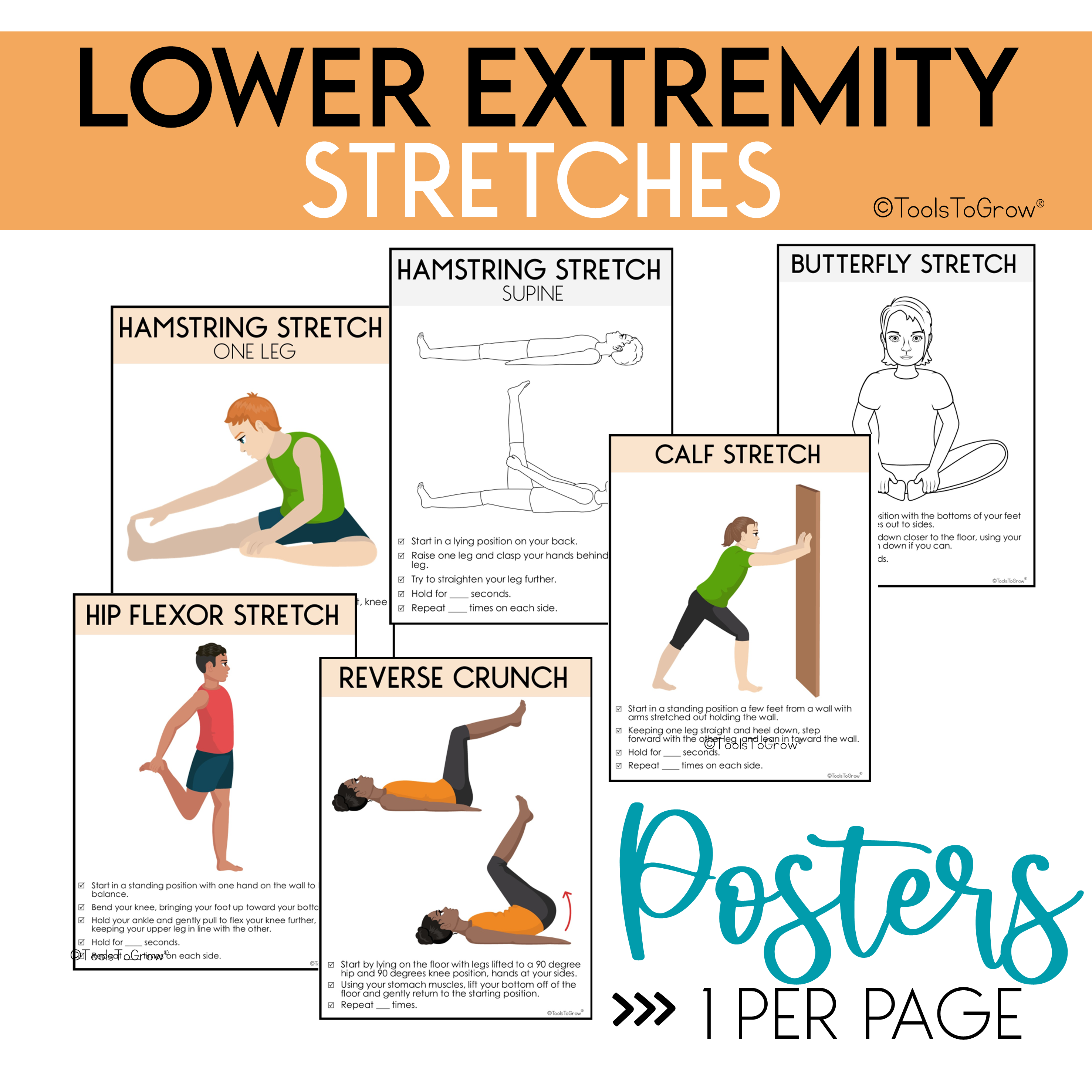 Lower Extremity Strengthening Exercises & Range of Motion/Stretches – Shop  Tools To Grow