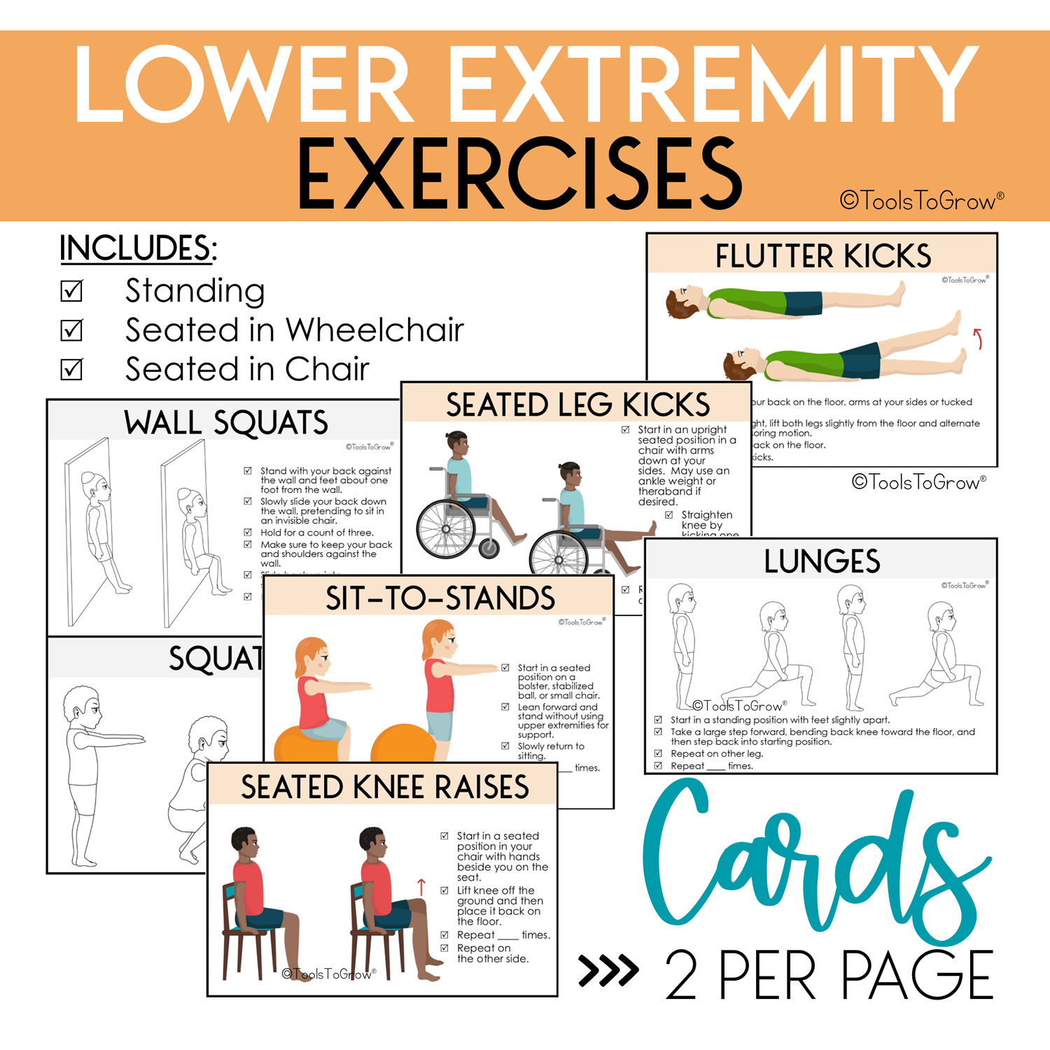 BUNDLE: Lower Extremity AND Upper Extremity Strengthening Exercises & Range  of Motion/Stretches – Shop Tools To Grow