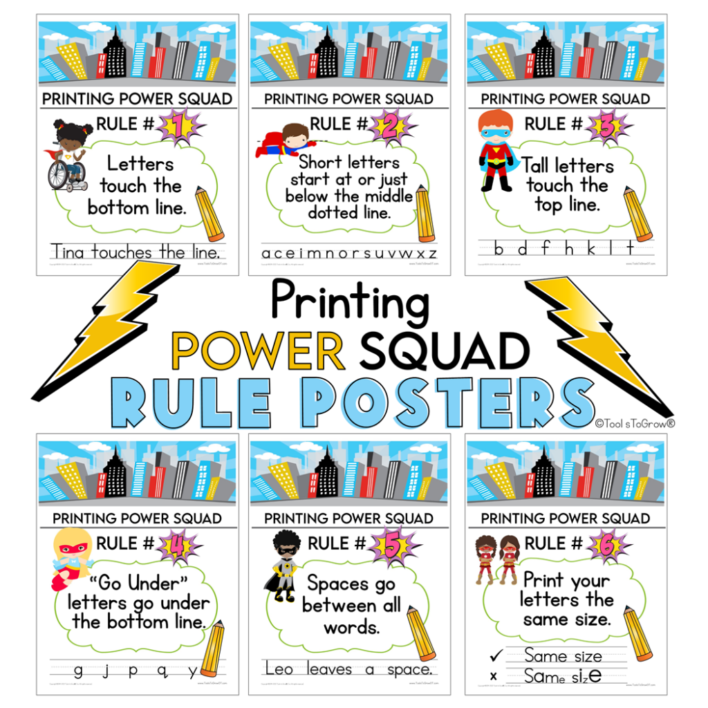 Printing Power Squad! Tools to Address Handwriting Rules – Shop Tools ...