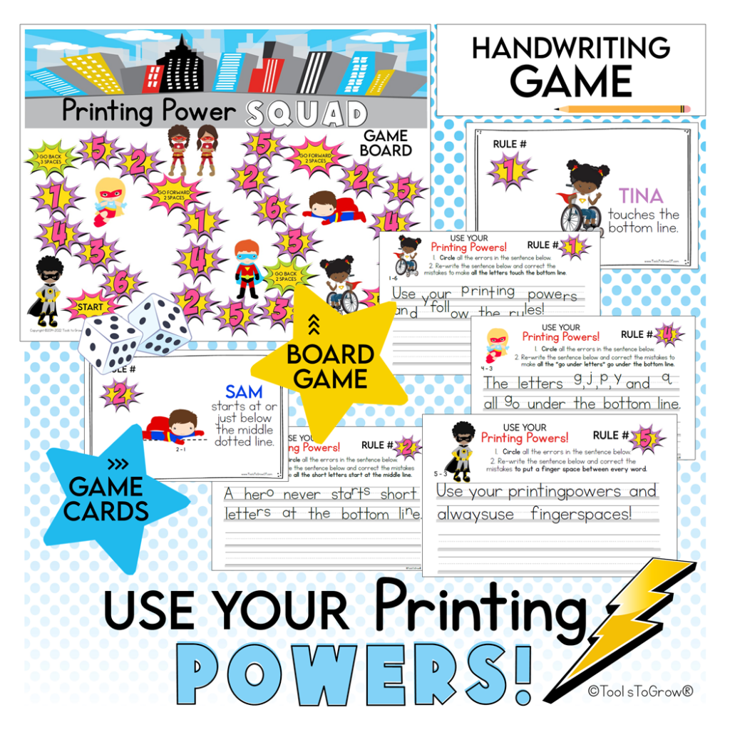 Printing Power Squad! Tools to Address Handwriting Rules – Shop Tools ...