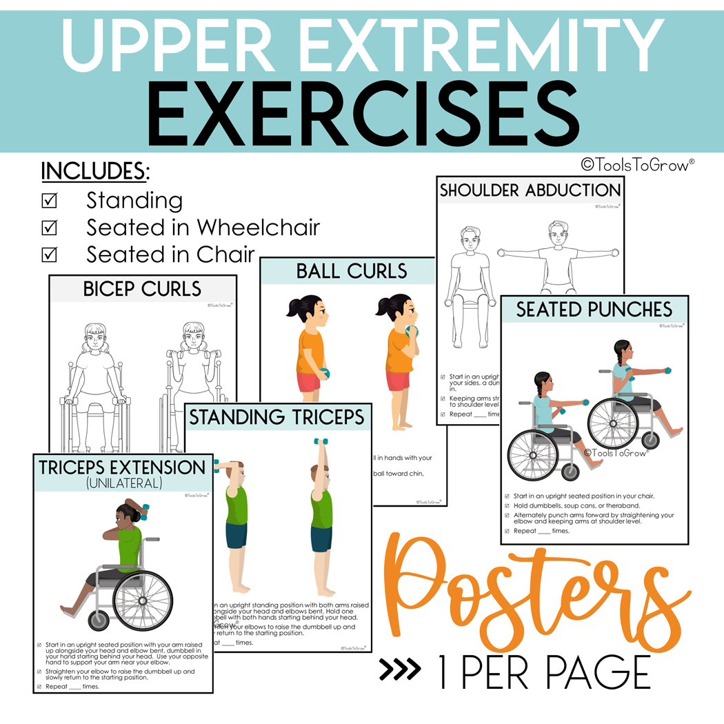 Upper Extremity Strengthening Exercises & Range of Motion