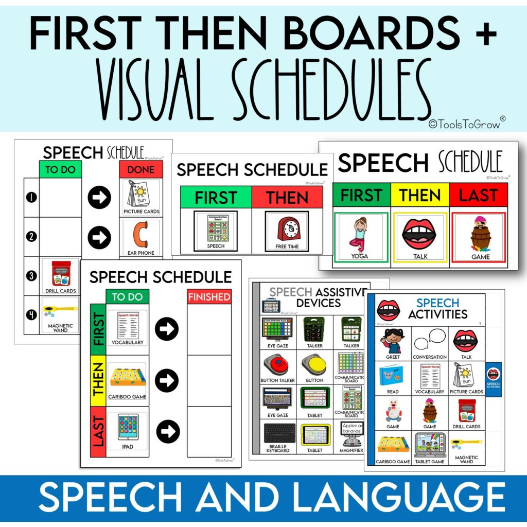 SPEECH AND LANGUAGE THERAPY Visual Schedule Boards Shop Tools To Grow
