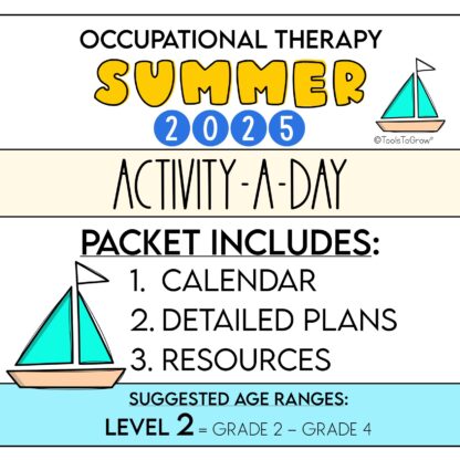 LEVEL 2: 2025 Summer Activity-a-Day Calendar + Weekly Plans + Resources = Grade 2-4