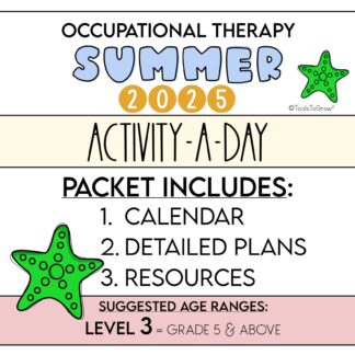 LEVEL 3: 2025 Summer Activity-a-Day Calendar + Weekly Plans + Resources= Grade 5 & Above
