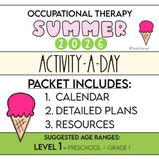 LEVEL 1: 2026 Summer Activity-a-Day Calendar + Weekly Plans + Resources= Preschool-Grade 1