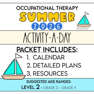 LEVEL 2: 2026 Summer Activity-a-Day Calendar + Weekly Plans + Resources = Grade 2-4