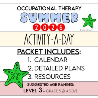 LEVEL 3: 2026 Summer Activity-a-Day Calendar + Weekly Plans + Resources= Grade 5 & Above